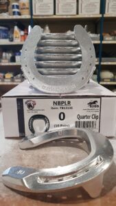 PLR (Performance Leverage Reduction) horseshoes with Quarter Clips is the next generation in aluminum performance foot wear for horses.